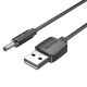 Cable USB-A to DC 3,5mm barrel jack Vention CEXBF 5V 1m black