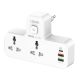 LDNIO SC2311 Power Strip with 2 AC Outlets, 2USB, USB-C, 2500W with Night Light, EU/US (White)