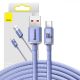 Baseus Crystal Shine kabel USB na USB-C, 100W, 2m (ljubičasti)