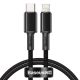 Baseus pleteni kabel visoke gustoće Type-C na Lightning, PD, 20 W, 2 m (crni)