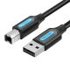 Kabel USB 2.0 A na B Vention COQBD 0.5m (crni)