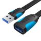 Flat USB 3.0 extender Vention VAS-A13-B200 2m Black