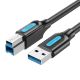 USB 3.0 A to B print cable Vention COOBI 2A 3m Black PVC