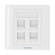 4-Port Keystone Wall Plate 86 Type Vention IFCW0 White