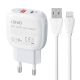 Zidni punjač LDNIO A2313C USB, USB-C 20W + USB na Lightning kabel