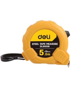 Steel Measuring Tape 5m/19mm Deli Tools EDL9005B (yellow)