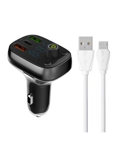 LDNIO Bluetooth C704Q 2USB, USB-C odašiljač FM + MicroUSB kabel