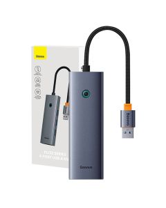 4u1 Hub Baseus UltraJoy USB-A na USB 3.0 + RJ45 (svemirski sivi)