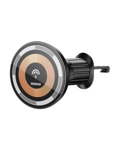 Magnetic car holder Dudao F12MAX with Qi induction charger, 15W (black)