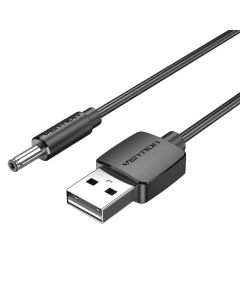 Kabel USB-A na DC 3,5 mm bačvasti priključak Vention CEXBF 5V 1m crni