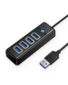 Orico Hub Adapter USB to 4x USB 3.0, 5 Gbps, 0.15m (Black)