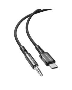 Kabel USB-C na mini jack 3,5 mm Acefast C1-08 1,2 m (crni)