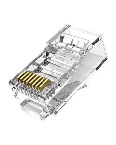 Modularni utikač RJ45 Cat.5E UTP konektor Vention IDBR0-50 Transparent, 50 kom