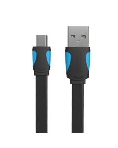 Plosnati USB 2.0 A na Mini 5-pinski kabel Vention VAS-A14-B100 2A 1m crni