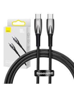 USB-C kabel za USB-C Baseus Glimmer Series, 100 W, 1 m (crni)