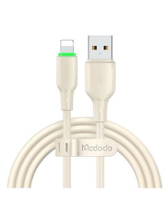 USB na Lightning kabel Mcdodo CA-4740 s LED svjetlom 1,2m (bež)