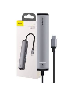 HUB Adapter Baseus 6u1 USB-C na 3x USB 3.0 + HDMI + RJ45 + USB-C PD