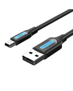 USB 2.0 A to Mini-B cable Vention COMBH 2m Black PVC