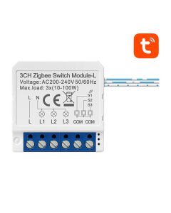 Smart Switch Module ZigBee Avatto LZWSM16-W3 No Neutral TUYA