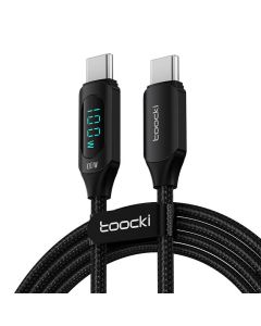 Toocki kabel za punjenje USB CC, 1m, 100W (crni)