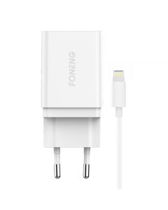 Brzi punjač Foneng K300 1x USB 3A + USB Lightning kabel