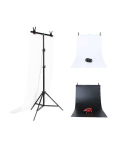 Photo studio background support Puluz 70x200cm + Backdrops 2 pcs DCA0976