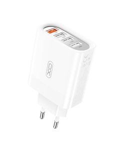 Wall Charger XO L100 USB QC 3.0 + 3x USB 2.4A (white)