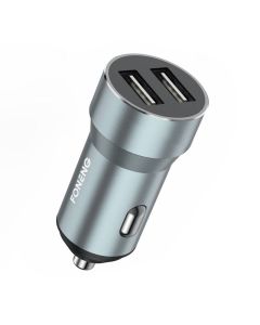 Metalni auto punjač dual USB Foneng C08 2.4A (srebrni)