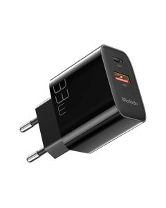 Zidni punjač Mcdodo CH-0922 USB + USB-C, 33W + USB-C kabel (crni)