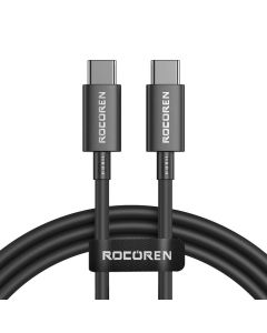 Kabel za brzo punjenje Rocoren USB-C na USB-C Simples Series 100W, 1m (crni)