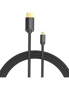 HDMI-D Male to HDMI-A Male Cable Vention AGIBF 1m, 4K 60Hz (Black)