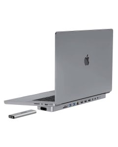 USB-C docking station / Hub za MacBook Pro 16" INVZI MagHub 12in2 sa SSD ladicom (sivo)