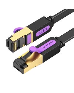 Flat Network Cable UTP CAT7 Vention ICABF RJ45 Ethernet 10Gbps 1m Black