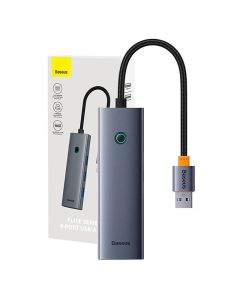 4in1 Hub Baseus UltraJoy USB-A do 4xUSB 3.0 (space grey)