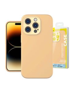 Baseus Liquid Silica Gel Case za iPhone 14 Pro (Sunglow)+ kaljeno staklo + set za čišćenje