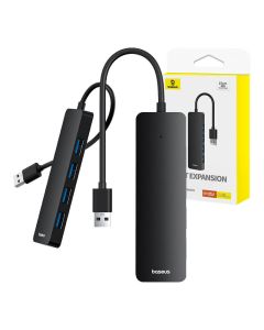 4in1 Hub Baseus UltraJoy Lite USB-A to USB 3.0 15 cm(black)