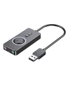 External USB 2.0 audio card Vention CDRBF 1m (black)