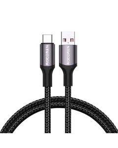 Fast Charging cable Rocoren USB-A to USB-C Retro Series 1m 3A (grey)