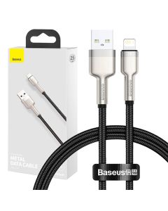 USB kabel za Lightning Baseus Cafule, 2.4A, 0,25m (crni)