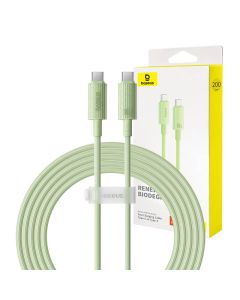 Kabel za brzo punjenje Baseus USB-C na USB-C Habitat Series 2m 100W (zeleni)