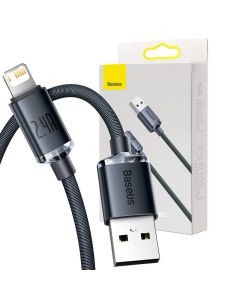 Baseus Crystal Shine kabel USB na Lightning, 2.4A, 2m (crni)