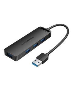 USB 3.0 4-portni koncentrator s napajanjem Vention CHLBD 0,5 m, crni