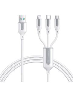 USB kabel Joyroom S-1T3066A15, 3 u 1, 66W/kabel 1,2m (bijeli)