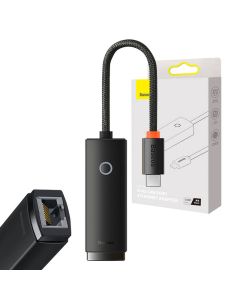 Mrežni adapter Baseus Lite Series USB-C na RJ45 (crni)