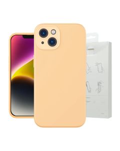 Baseus Liquid Silica Gel Case za iPhone 14 (sunglow)+ kaljeno staklo + set za čišćenje