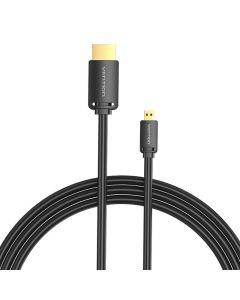 HDMI-D muški na HDMI-A muški kabel Vention AGIBH 2m, 4K 60Hz (crni)