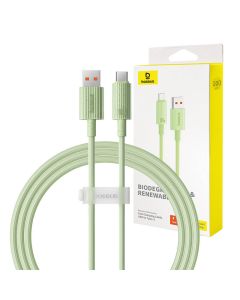 Kabel za brzo punjenje Baseus USB na USB-C Habitat Series 1m 100W (zeleni)