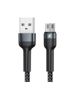 Kabel USB Micro Remax Jany Alloy, 1m, 2.4A (crni)