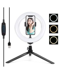 Tripod Mount Puluz with 20cm LED Ring Vlogging PKT3073B