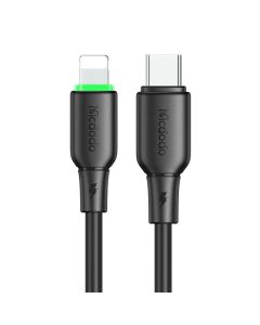 Cable USB-C do Lightning Mcdodo CA-4761 with LED light 1.2m (black)